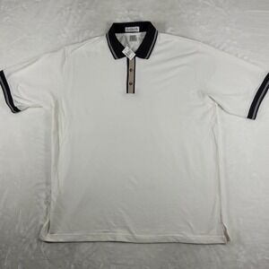 Vintage Penguin Munsingwear Short Sleeve Polo Shirt Men's‎ 2XL White Casual NWT